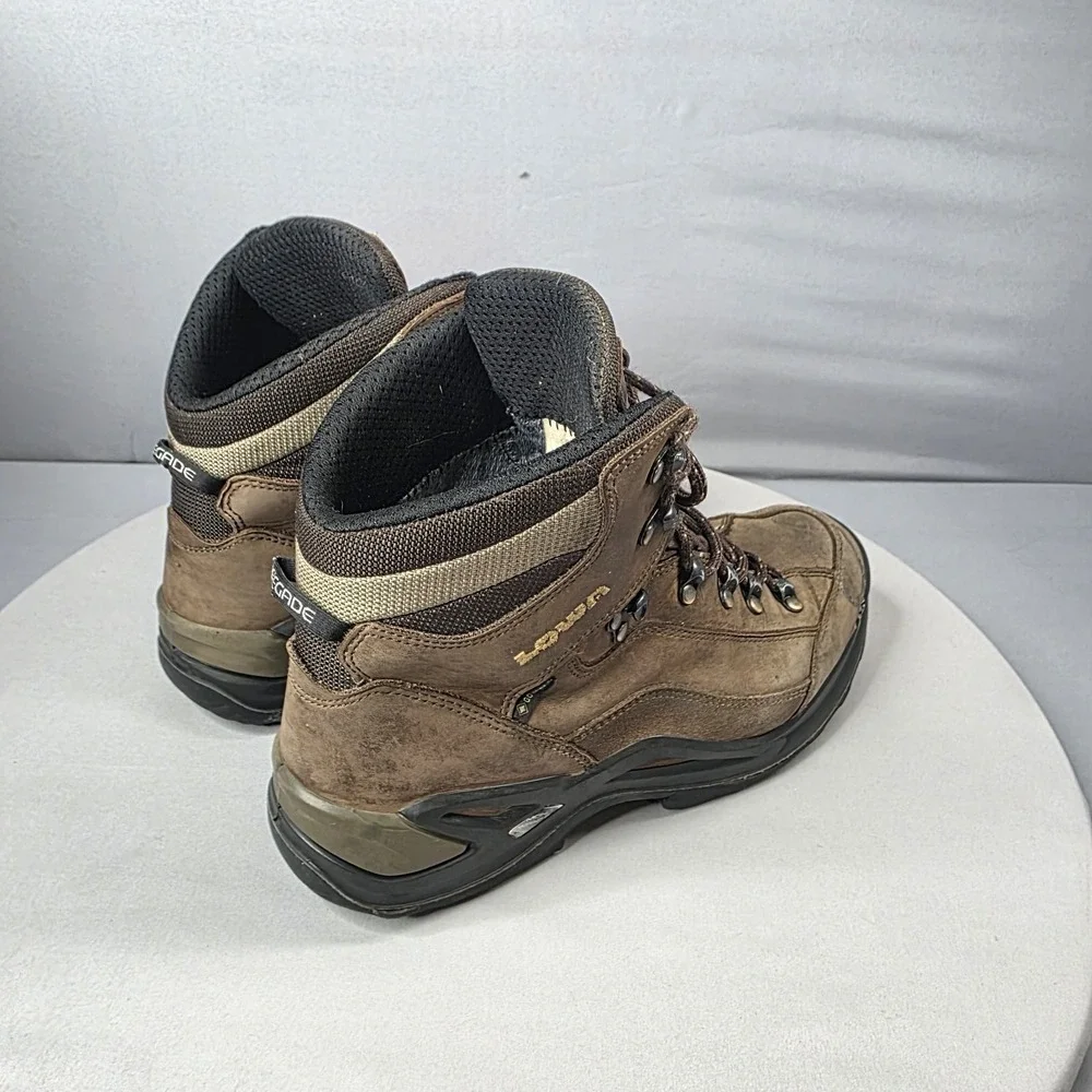Lowa Renegade GTX Mid W Boots Mens Size 9 Brown Waterproof Hiking Vibram Trail